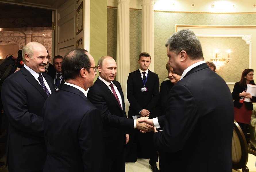 Minskas sarunas par Krievijas konflikta noregulējumu Ukrainā, 2015.gada februāris.