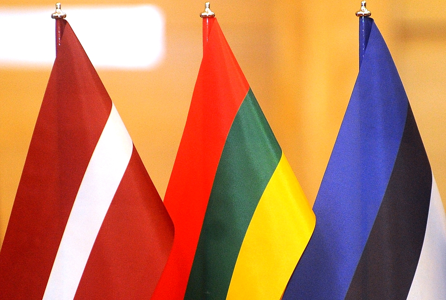 Флаги стран Балтии. Иллюстрация