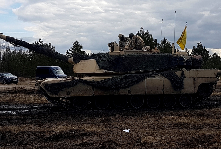 Abrams tank at Adaži
