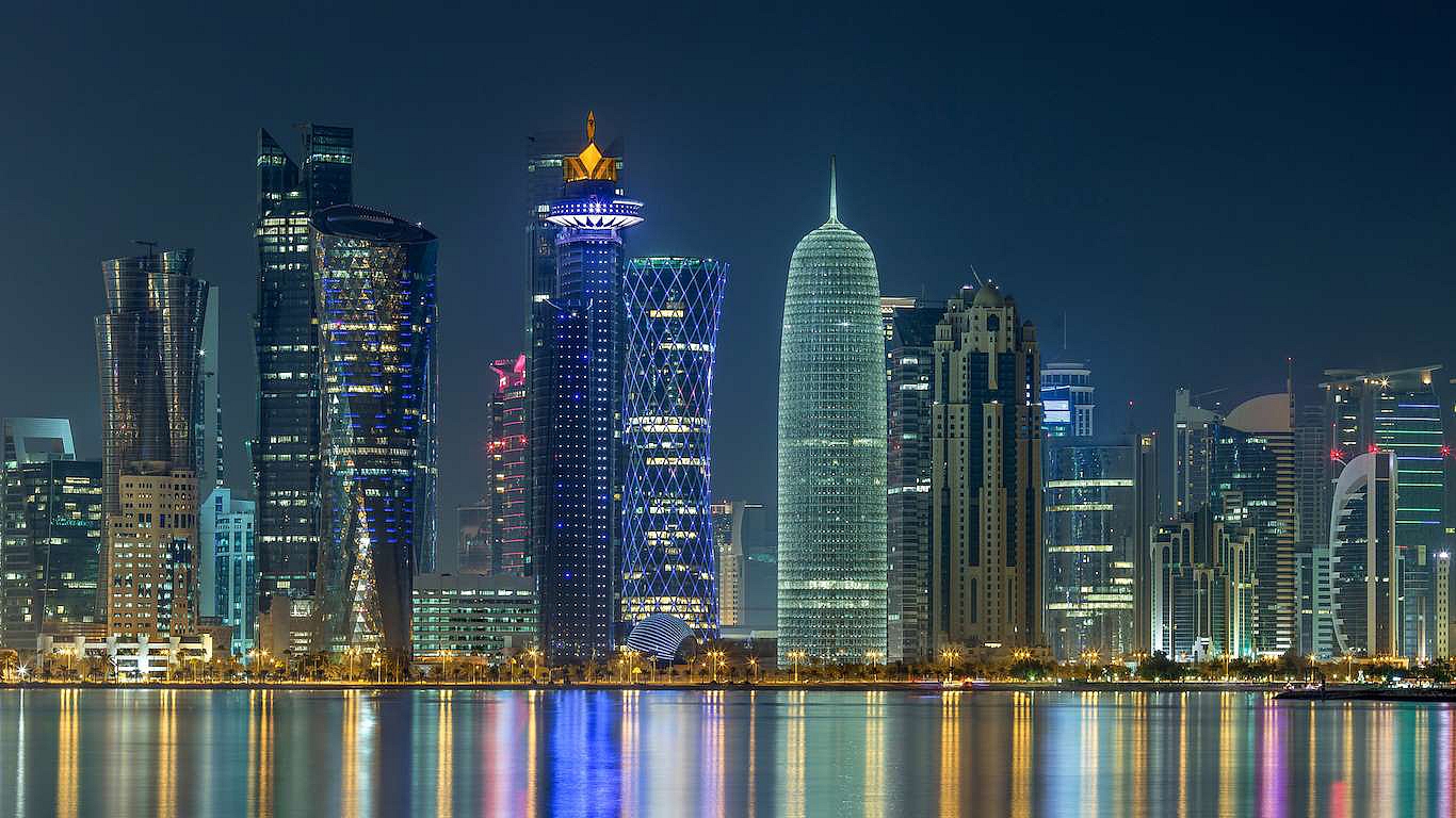 Kataras galvaspilsētas Dohas panorāma