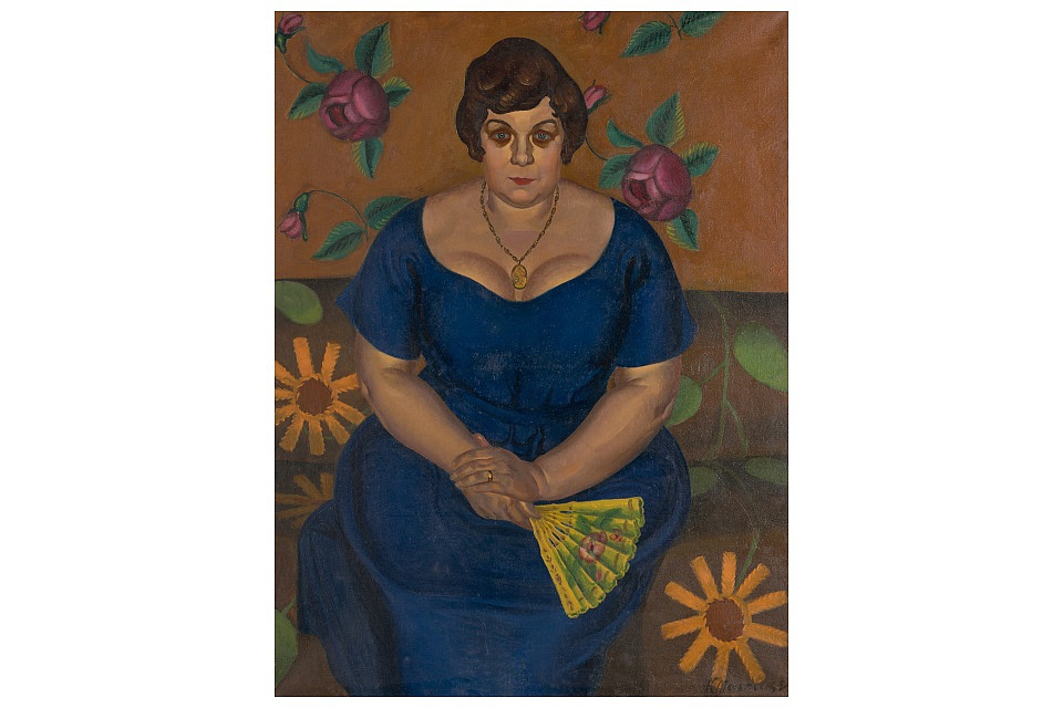 Карлис Миесниекс, «Дама в синем», 1922 г., холст, масло.,