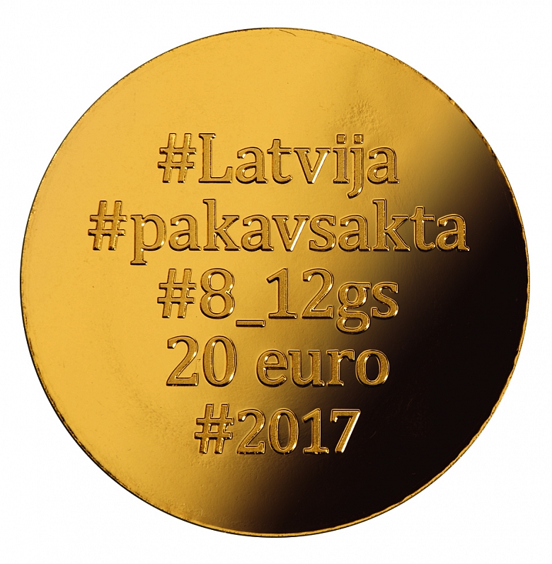 Latvian gold collector coin