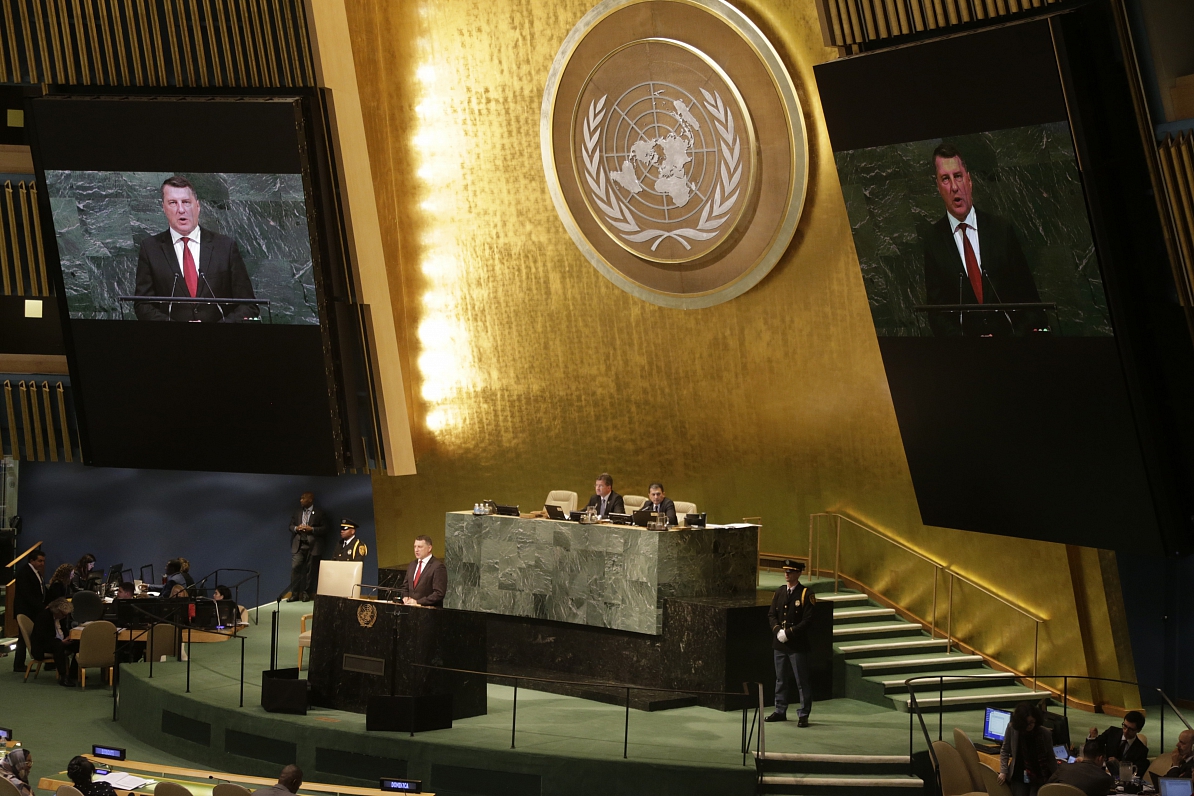 Raimonds Vējonis addresses United Nations 2017