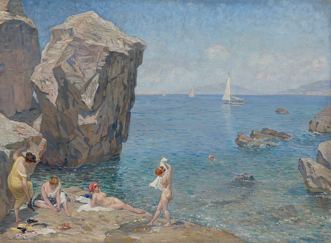 Janis Rozentāls. Peldētājas Kapri salā. 1913. Zuzānu kolekcija