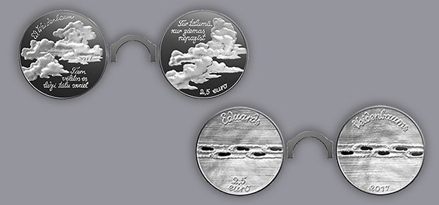 Eduards Veidenbaums commemorative coin