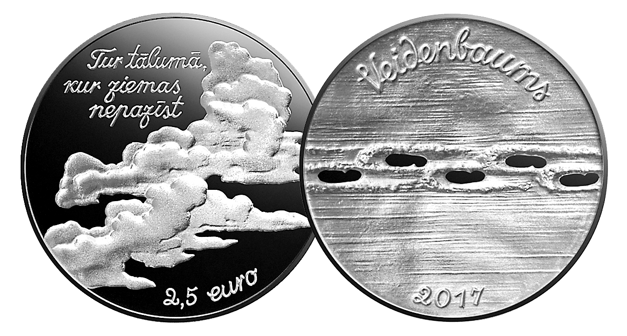 Eduards Veidenbaums commemorative coin