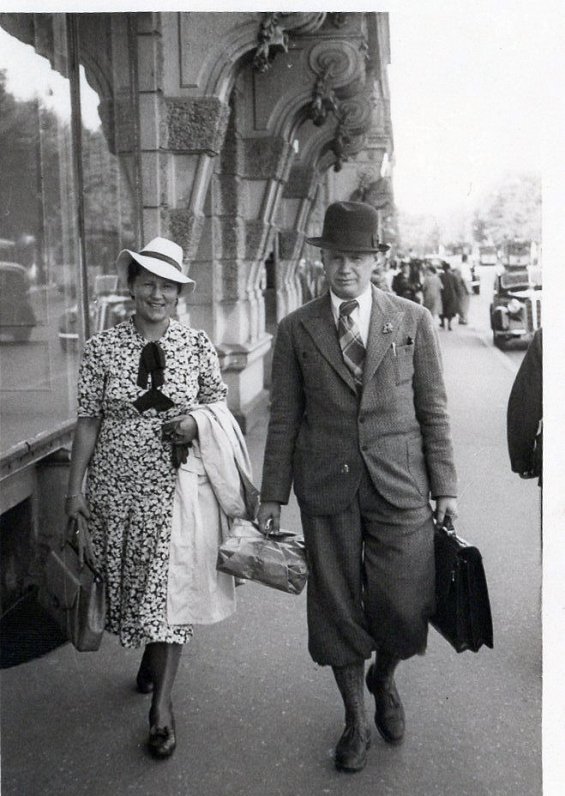 Valija Veščuna-Jansone ar vīru Vilhelmu Jansonu 1939.gadā