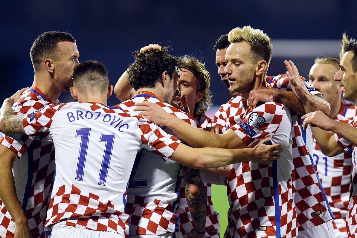 Horvātijas izlase svin panākumu