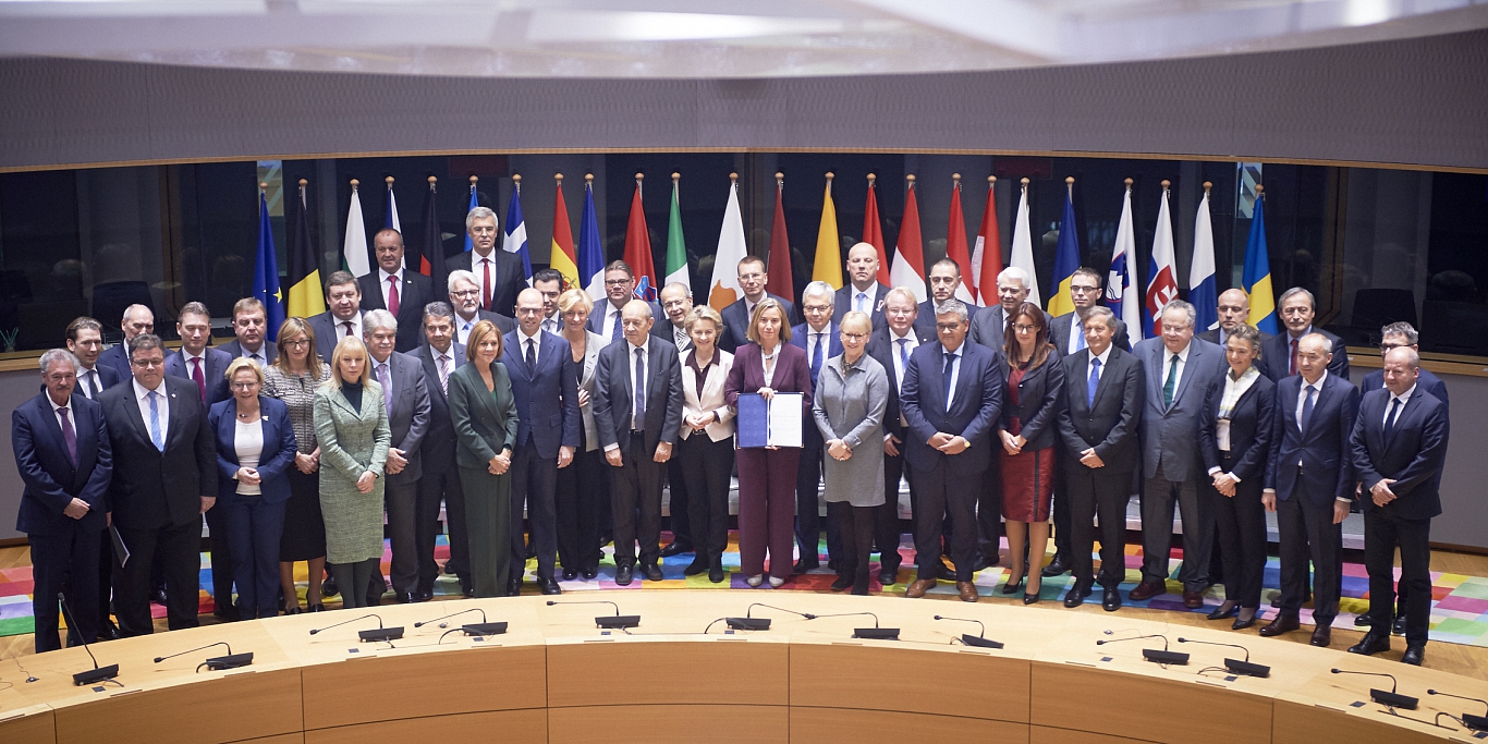 EU foreign and defense ministers sign PESCO agreement