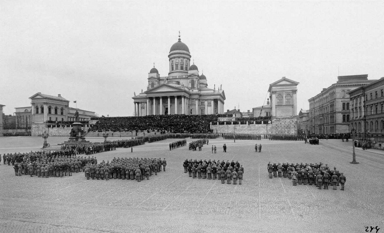 Парад германских войск, Хельсинки, 1918 год