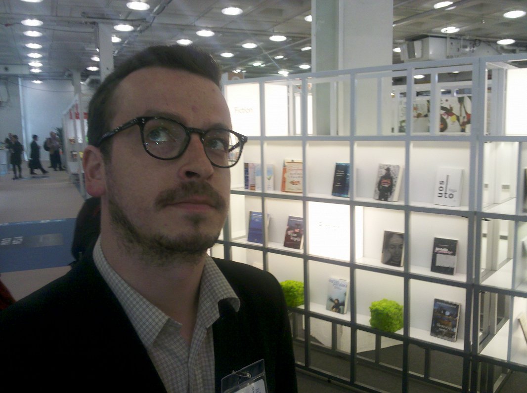 Poet Toms Treibergs at London Book Fair