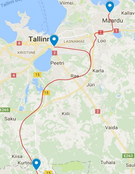 Posms Igaunijā,  Tallina - Rapla