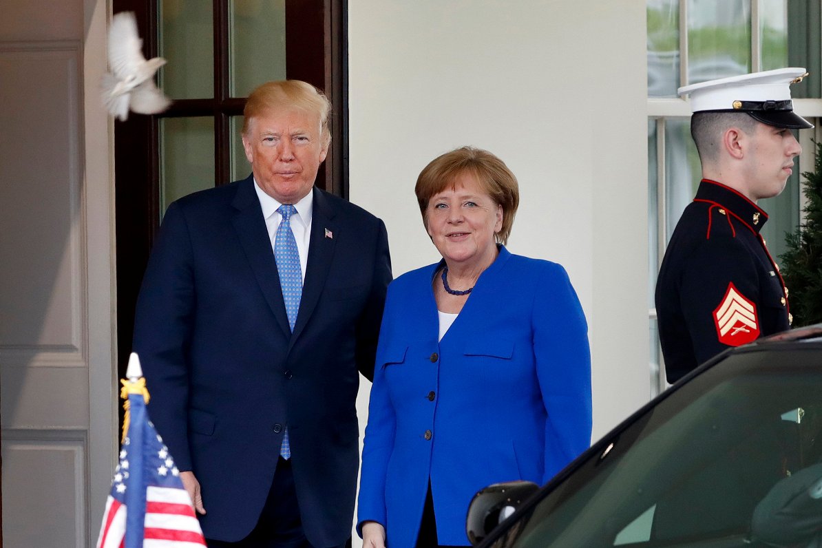 Donalds Tramps un Angela Merkele
