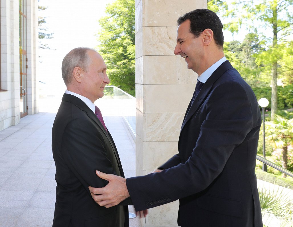 Vladimirs  Putins un Bašars al Asads