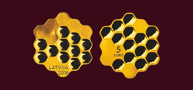 Latvian central bank's &quot;Honey Coin&quot;
