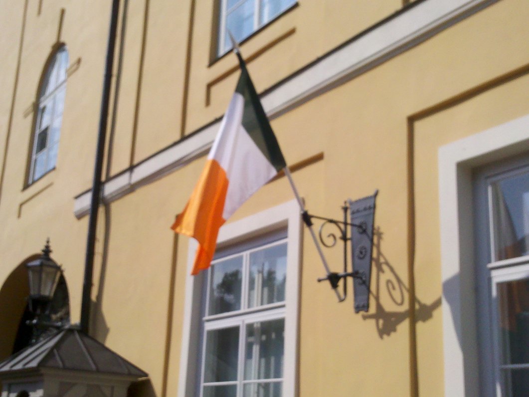 Flag of Ireland at Riga Castle