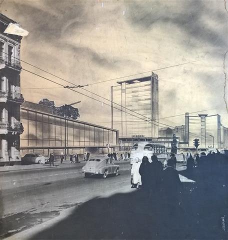 Arhitekts Ivars Strautmanis. Mets Dailes teātra apkārtnes attīstībai. 1961.