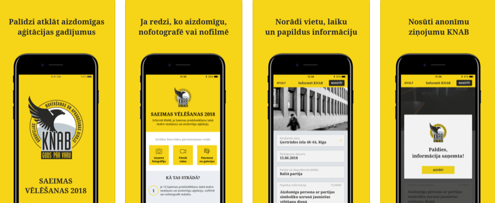 Ziņo KNAB on the App Store
