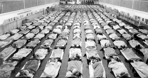 Gripas slimnieki Oklendā (ASV) 1918. gadā