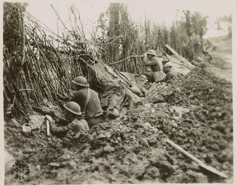 Американские солдаты на Западном фронте, 1918 год