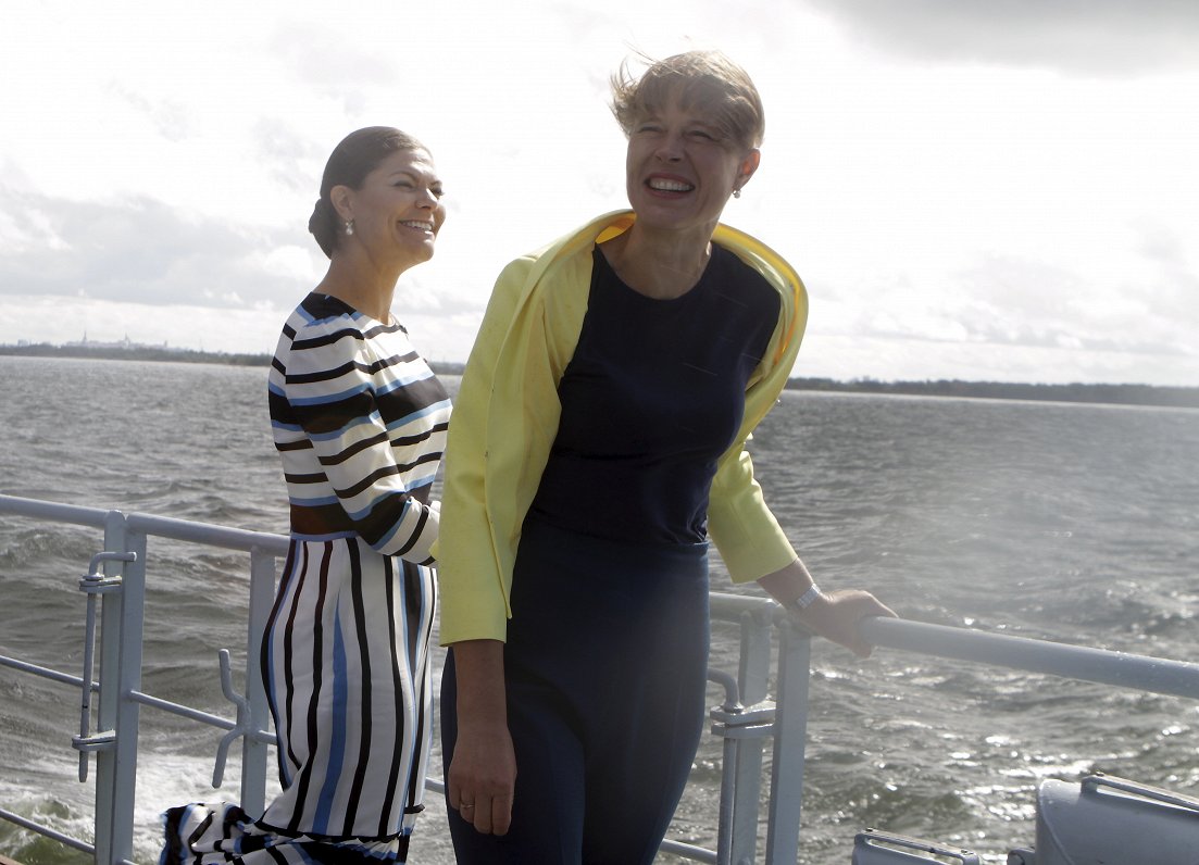 Zviedrijas kroņprincese Viktorija un Igaunijas prezidente Kersti Kaljulaida