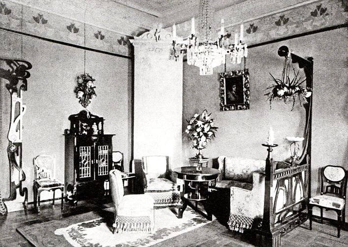 M. Viržikovskis. Buduāra mēbeļu komplekts Rīgas 700 gadu jubilejas izstādē. 1901.
