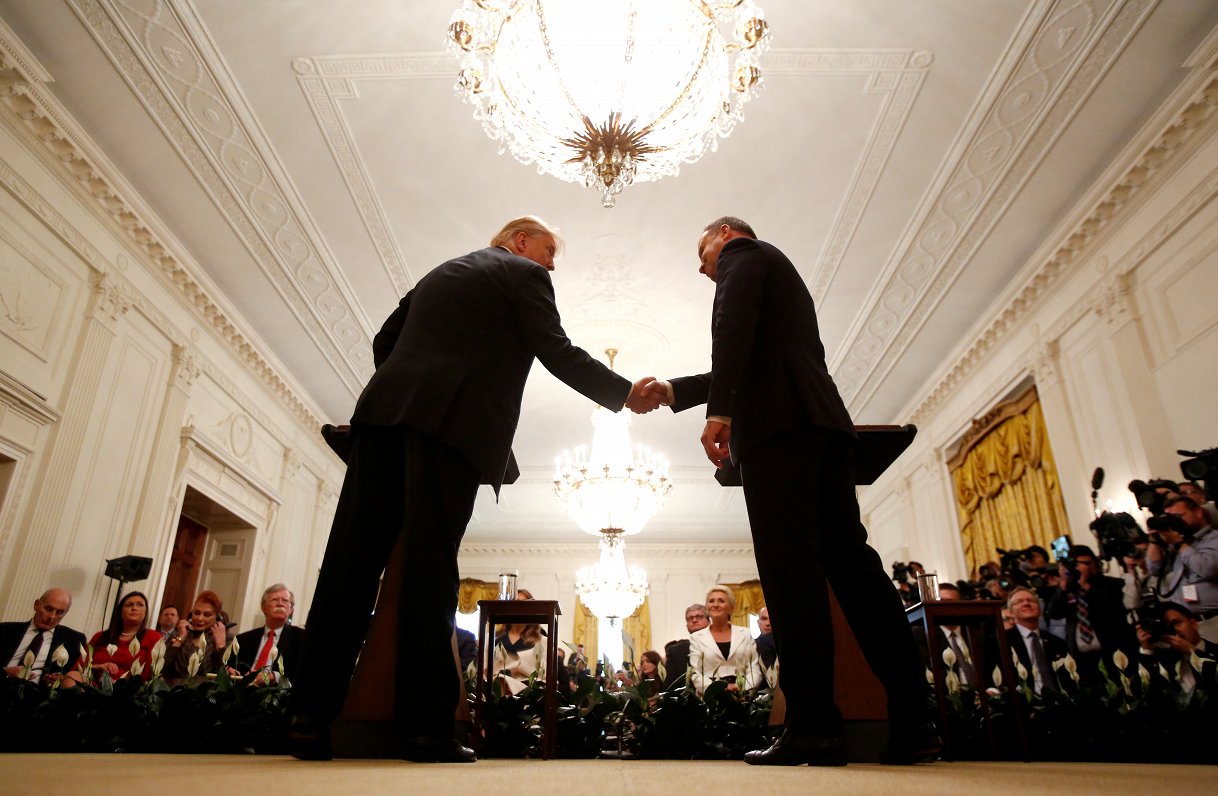 ASV prezidents Donalds Tramps un Polijas prezidents Andžejs Duda