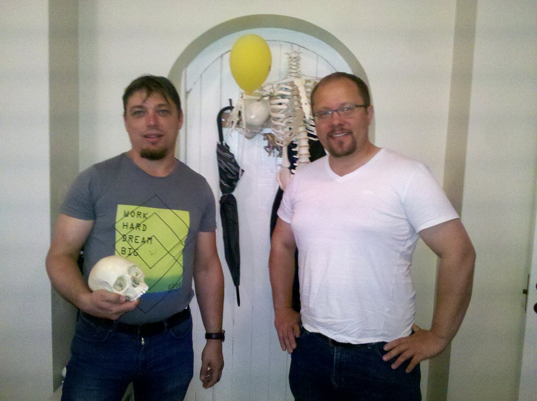 Uldis Zarins (left) and Sandis Kondrats of Anatomy Next