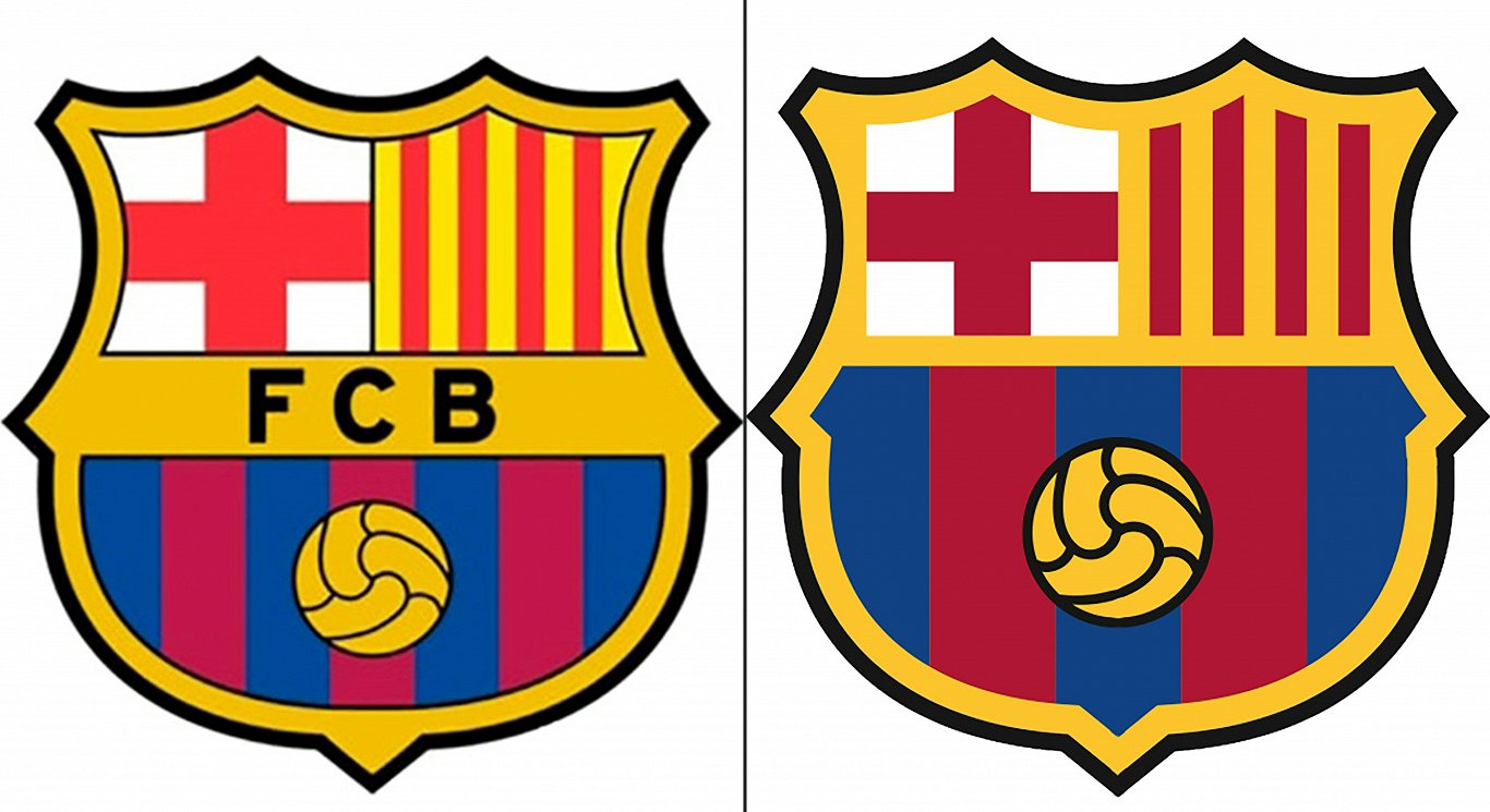 &quot;Barcelona&quot; pašreizējais (pa kreisi) un plānotais logo