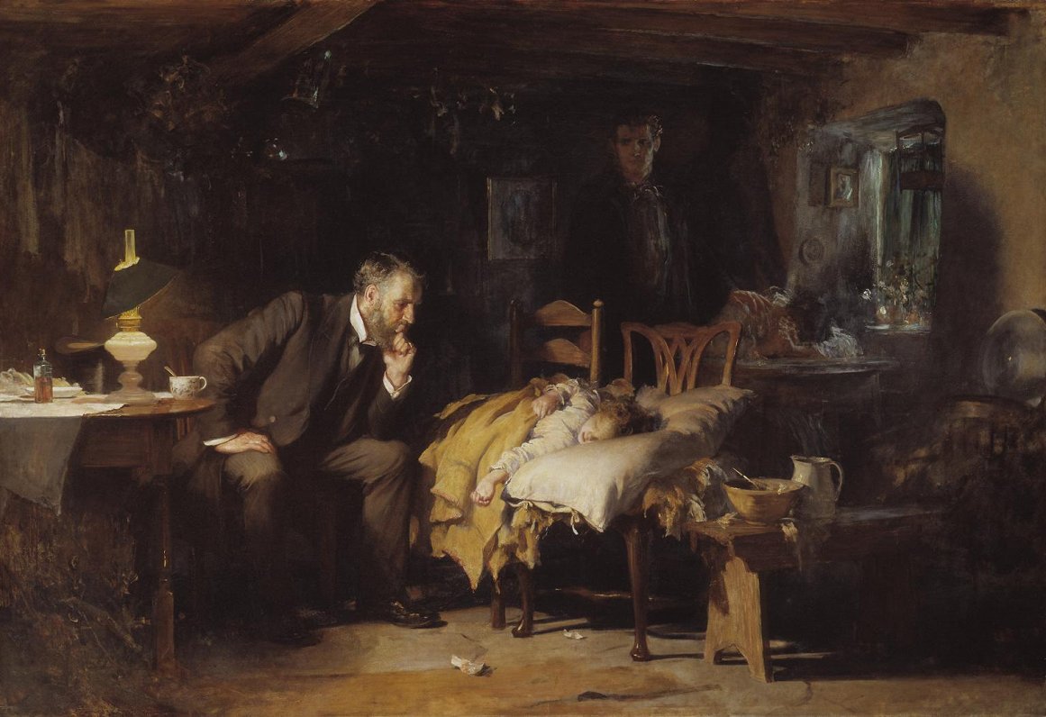 The Doctor exhibited 1891 Sir Luke Fildes 1843-1927 Presented by Sir Henry Tate 1894 http://www.tate...