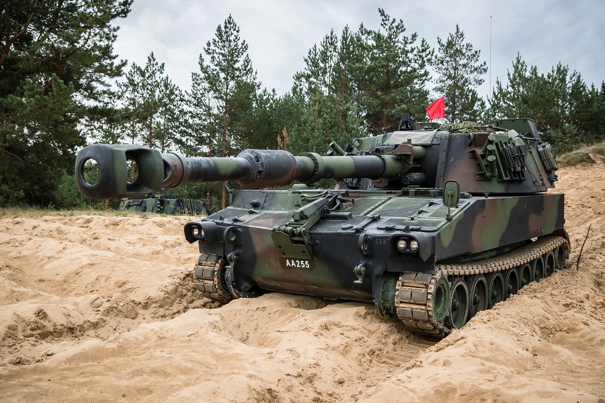 Самоходная гаубица M109 Латвийской армии. Латвия, Адажи, близ Риги, 25.08.2022