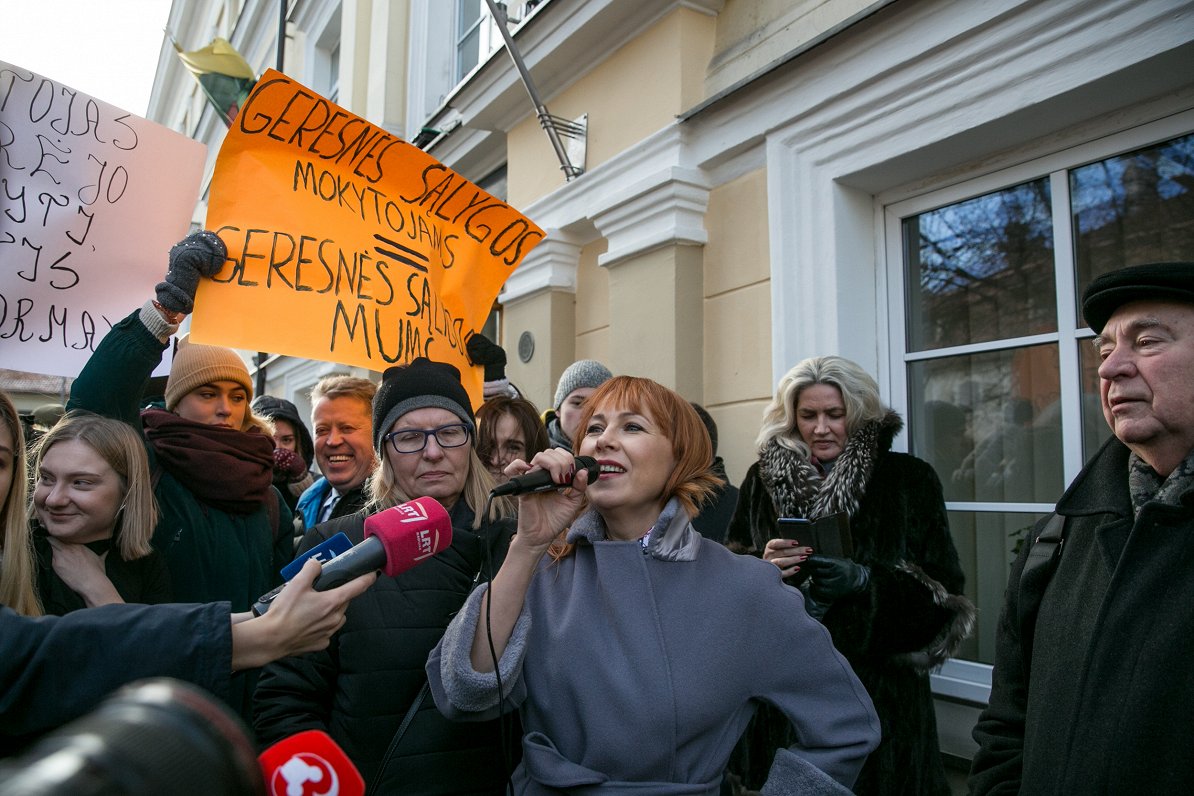 Jurgita Petrauskiene protesta laikā