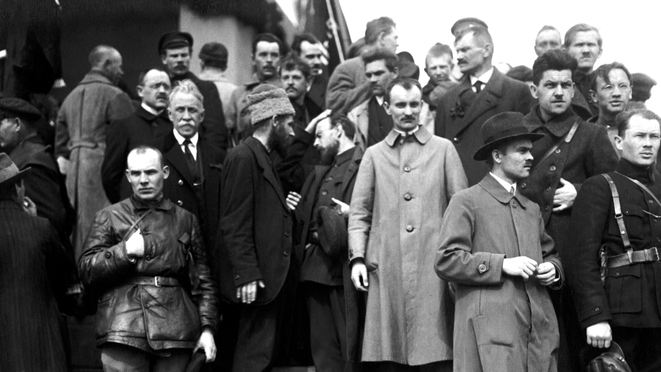 Члены правительства Советской Латвии на праздновании 1 мая. Рига, 1919 год