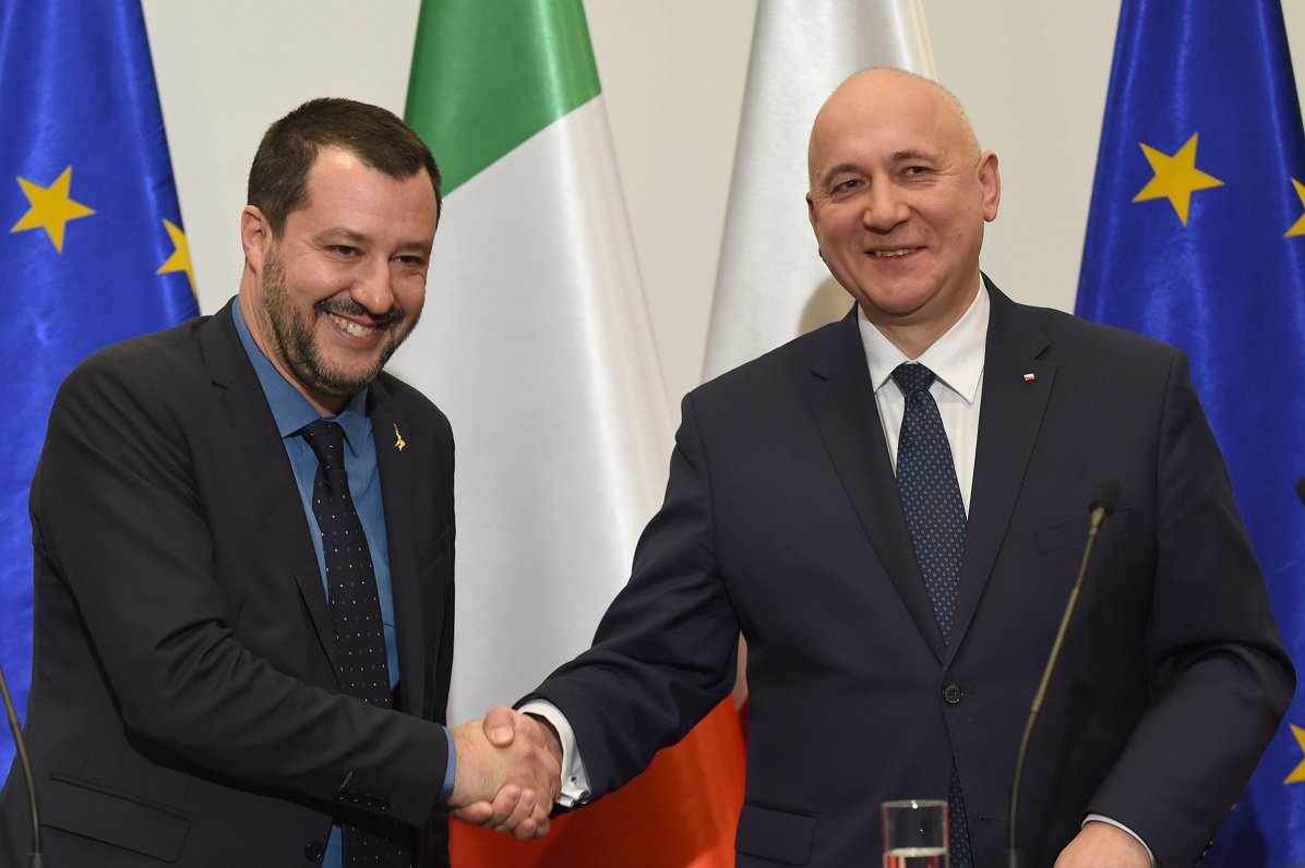 Polijas iekšlietu ministrs un Itālijas premjers