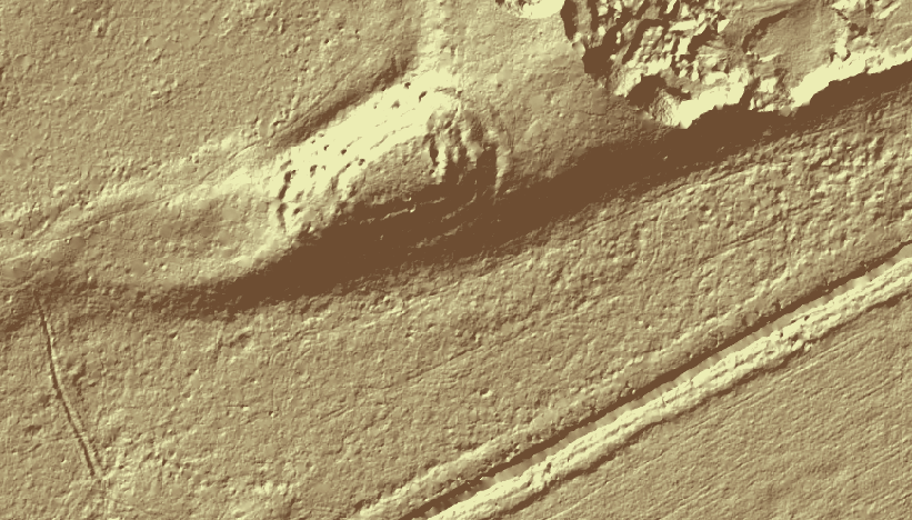 Atašienes pilskalns LIDAR kartē