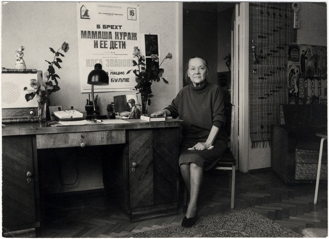 Anna Lāce in her Rīga apartment
