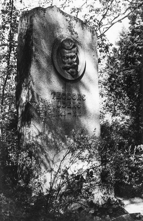 Emīls Melderis. Kapa piemineklis Teodoram Ūderam. 1968, Valmiera