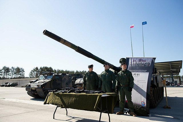Polish PT-91 tank in Latvia