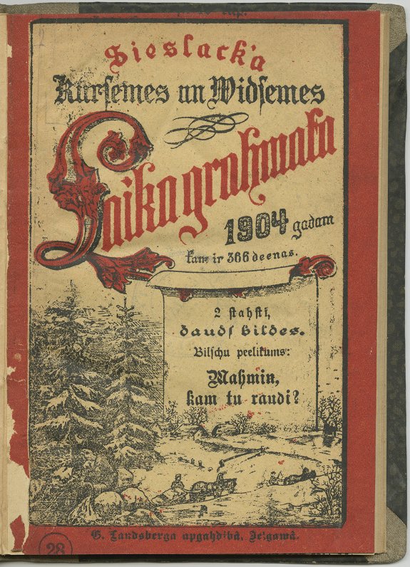 Zīslaka Kurzemes un Vidzemes Laika grāmata 1904. gadam