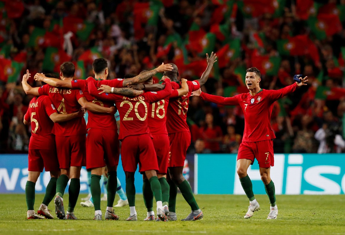 Portugāles futbola izlase svin uzvaru Nāciju līgas finālā