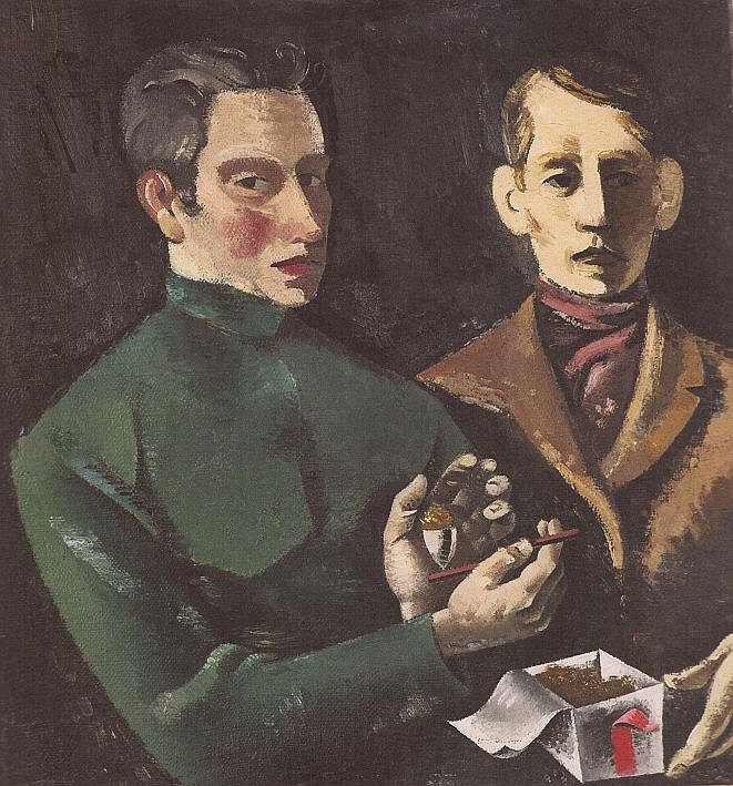 Jēkabs Kazaks. Dubultportrets (Smēķētāji). 1916. Audekls, eļļa. LNMM kolekcija