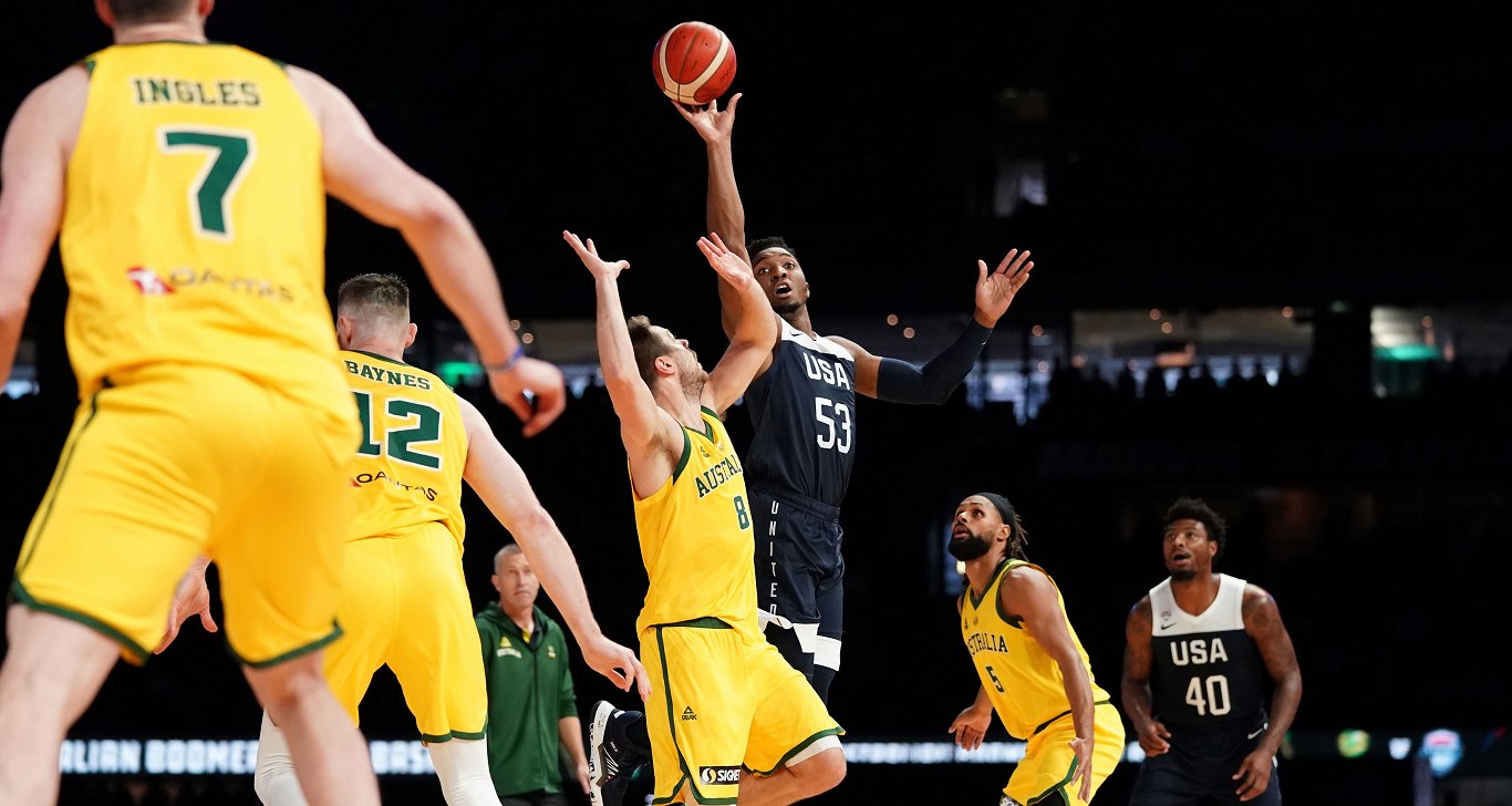 Austrālijas un ASV basketbola spēle