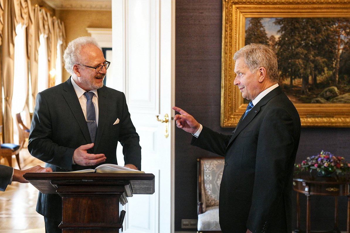 Presidents Levits and Niinistö in Finland