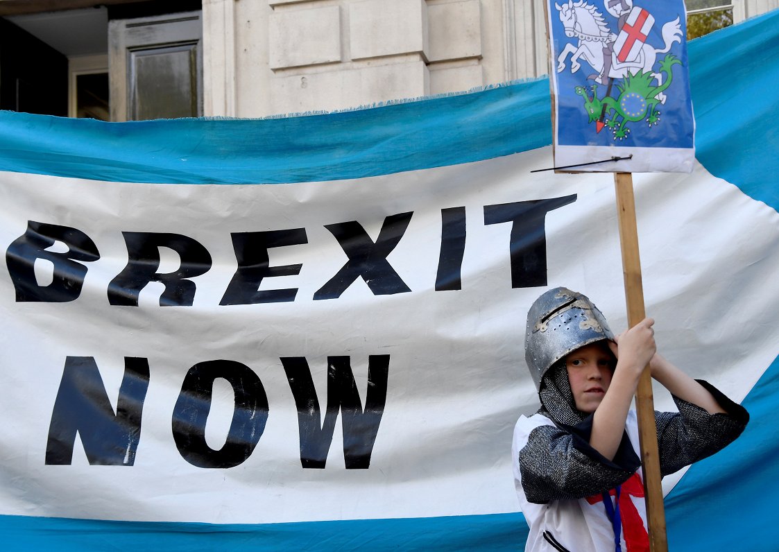 “Brexit” atbalstītāju akcija Londonā 29.08.2019.