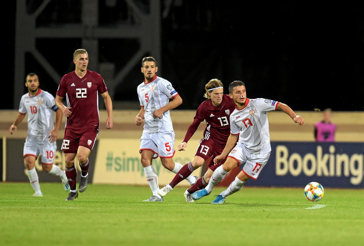 Latvijas futbola izlases spēle pret Ziemeļmaķedoniju