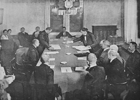 Signing of the Latvian-Soviet peace treaty on August 11, 1920