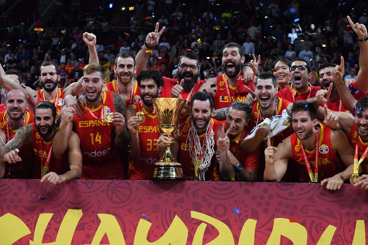 Spānijas basketbola izlase ar Pasaules kausu