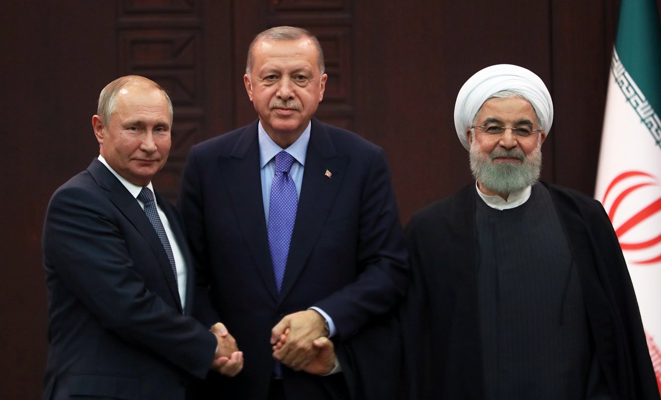 Putins, Erdogans un Rouhani 2019. gada septembrī