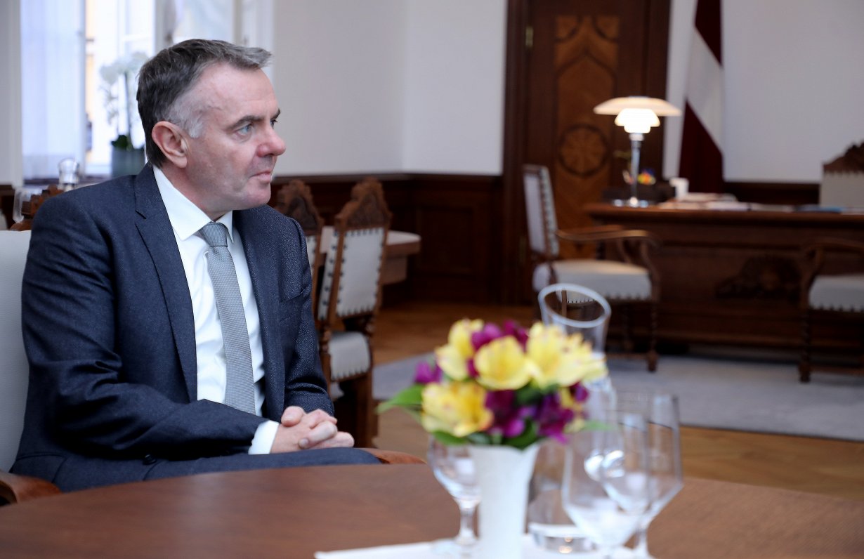 EBU ģenerāldirektors Noels Kurrans sarunā pie Latvijas prezidenta