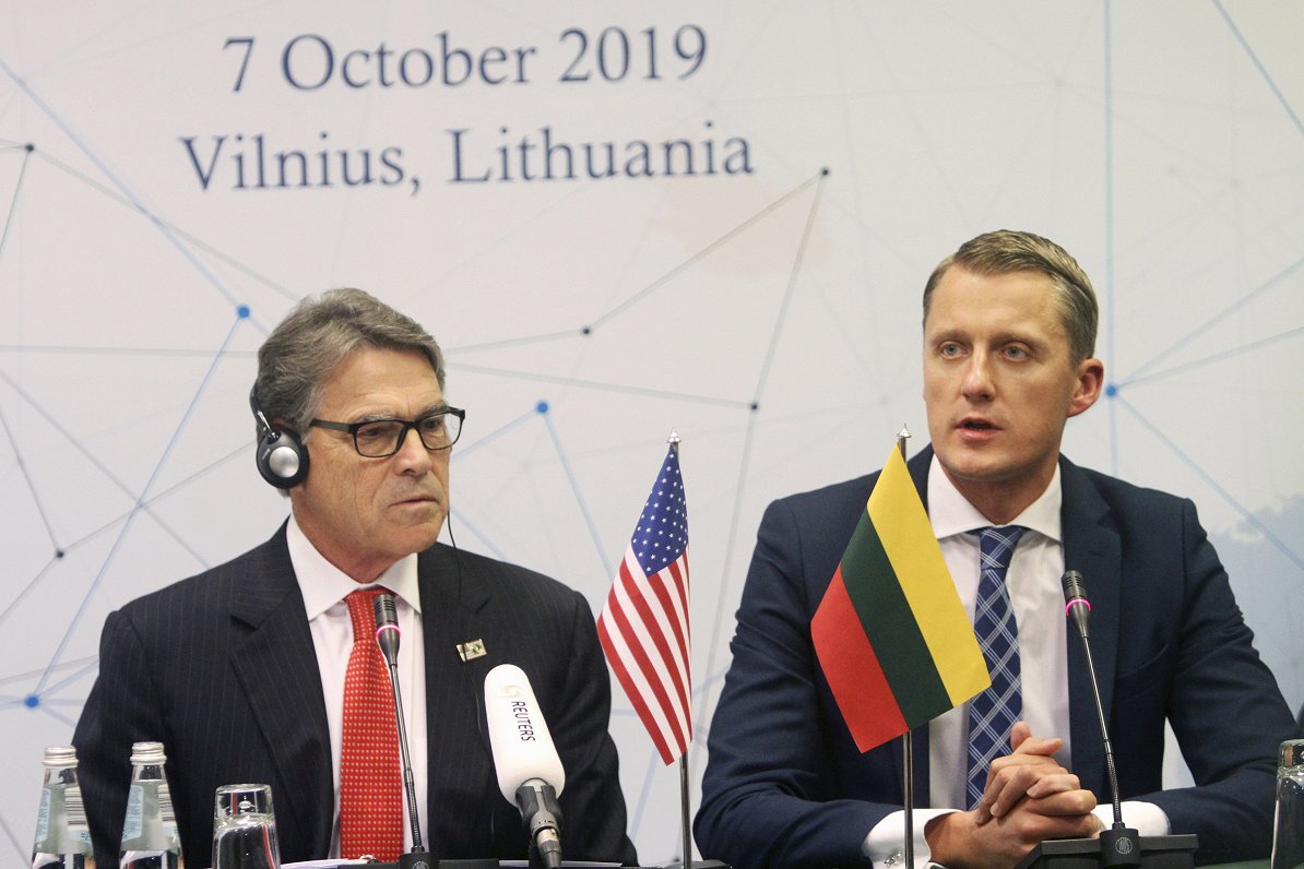 ASV enerģētikas ministrs Riks Perijs vizītē Lietuvā, 07.10.2019.
